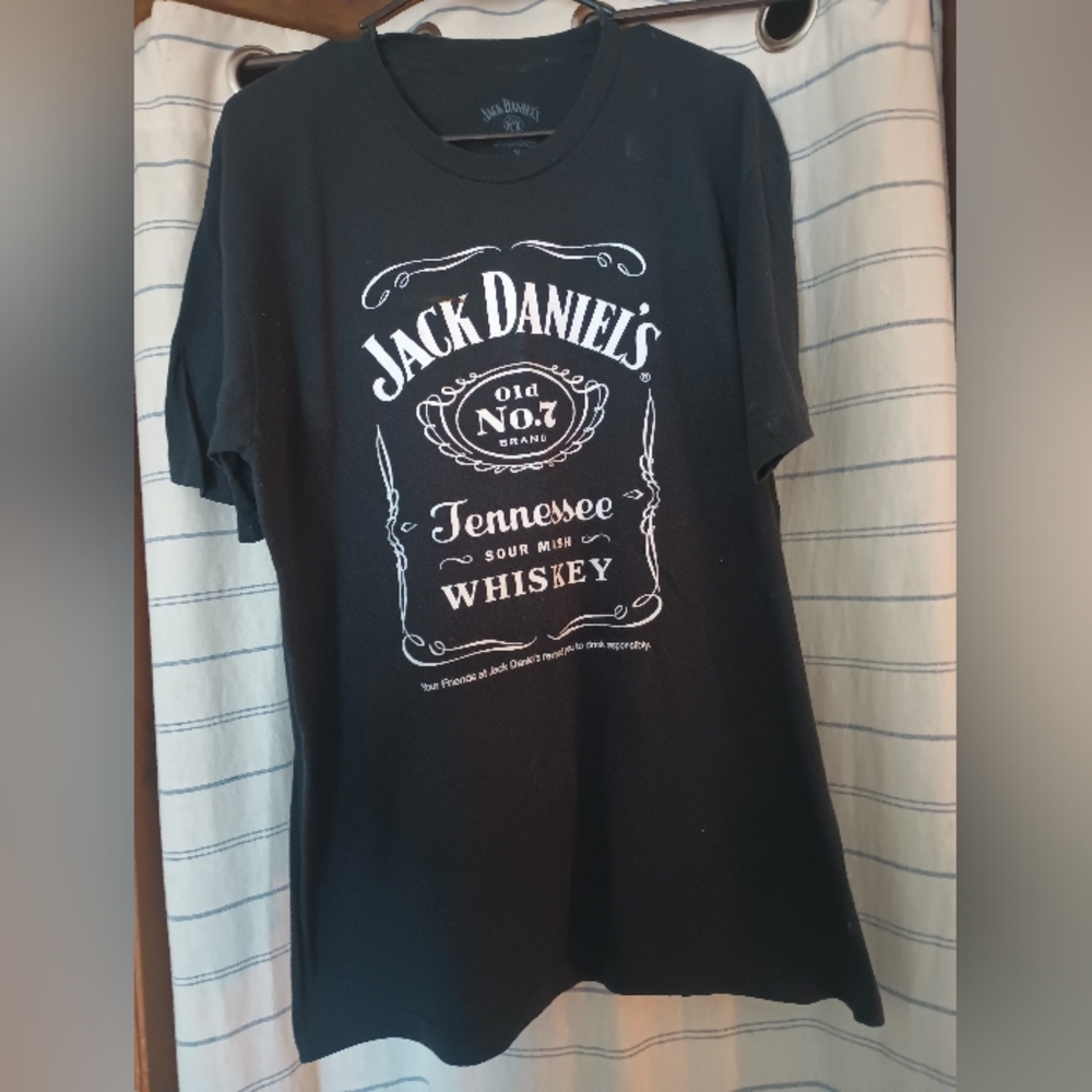 Jack Daniels Black and White Graphic Tee